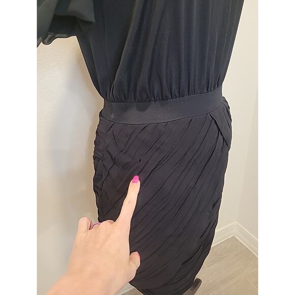DVF Diane von Furstenberg Black Celia Dress Sz 6 Twist Pleated Chiffon GUC - Picture 12 of 12